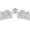 Ekena Millwork 57 3/8"OD x 46 1/8"ID x 5 5/8"W x 1"P Tirana Ceiling Ring w/ Blackthorne Center Onlays CR57TI-KIT - alternate 3